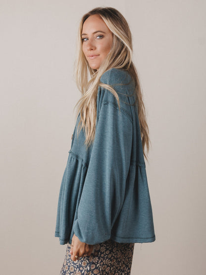The Nest Sweet Nothings Long Sleeve Top - Teal