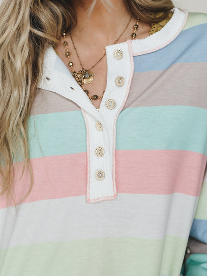 The Nest Striped Darlin Long Sleeve Top - Multi