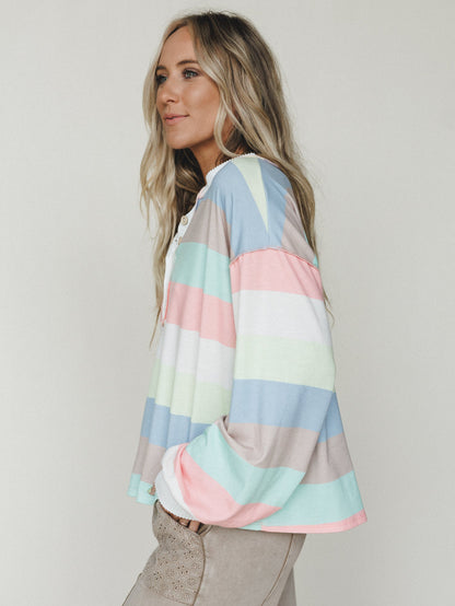 The Nest Striped Darlin Long Sleeve Top - Multi