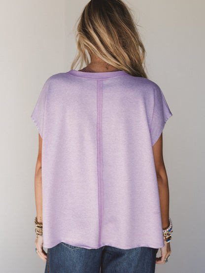 The Nest Crochet Casual Top - Lavender