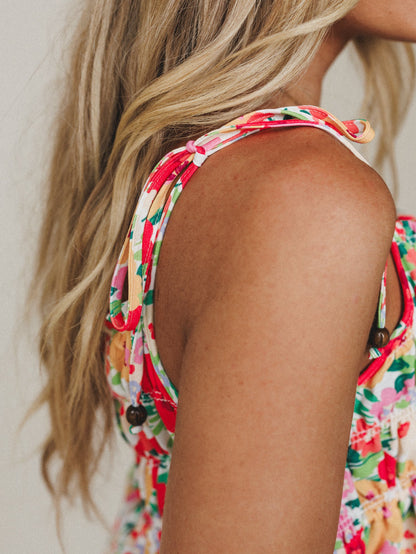 The Nest Bohemian Grace Top - Red Floral