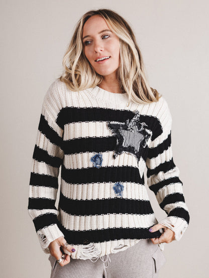 Moon Picnic Sweater - Black