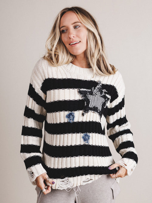Moon Picnic Sweater - Black