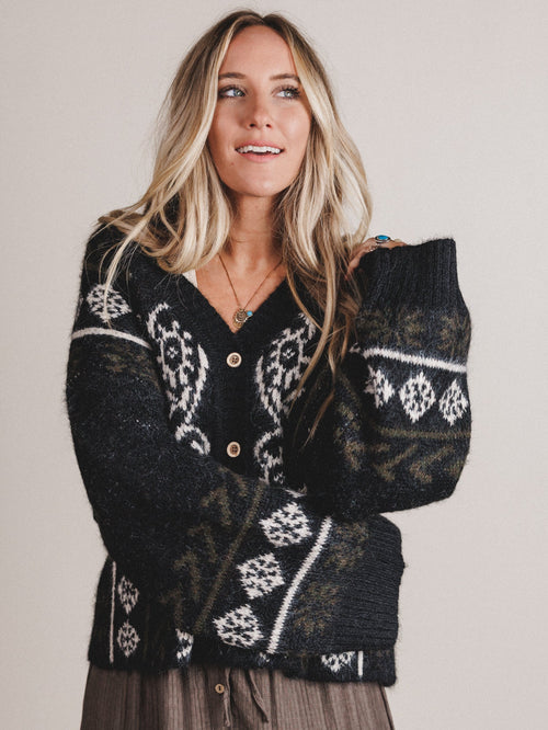 Fall Gaze Sweater - Black