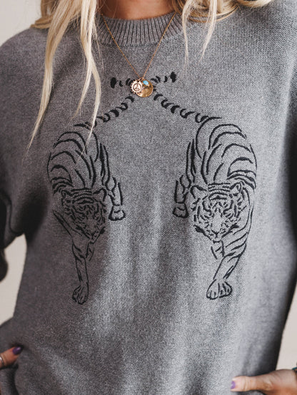 Tiger Drift Sweater - Gray