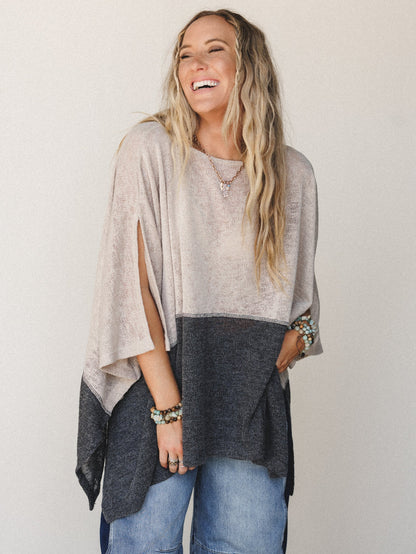 The Nest Bold Horizon Top - Beige Black