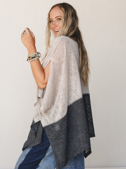The Nest Bold Horizon Top - Beige Black