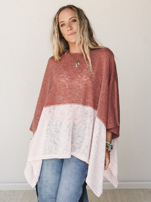 The Nest Bold Horizon Top - Rust Pink