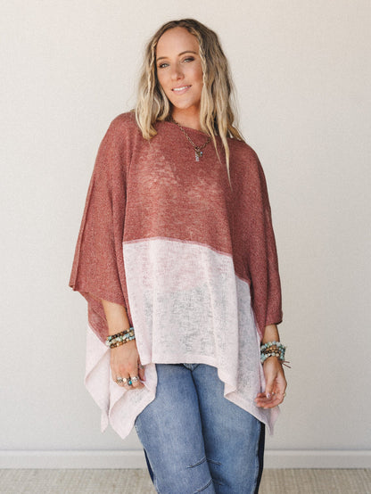 The Nest Bold Horizon Top - Rust Pink