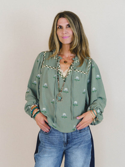 Valley Song Top - Olive