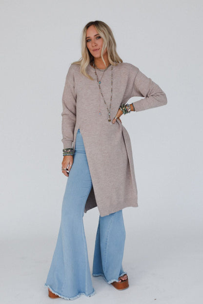 Alaia Longline Pullover - Mushroom