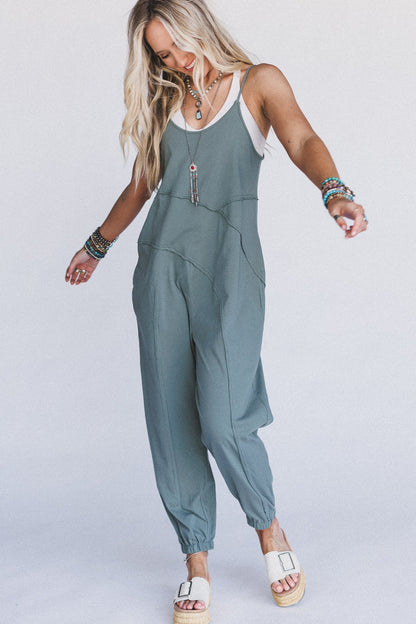 Going Somewhere Jumpsuit - Olive
