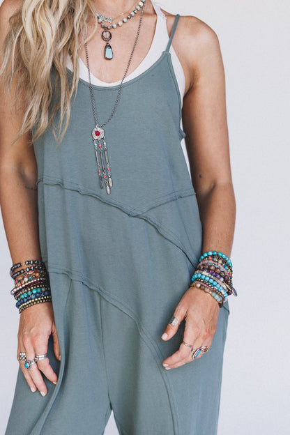 Going Somewhere Jumpsuit - Olive