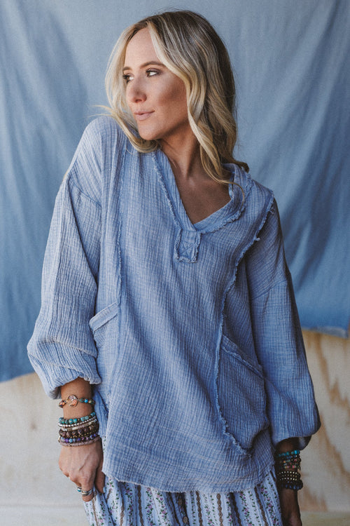 Just In Time Top - Blue
