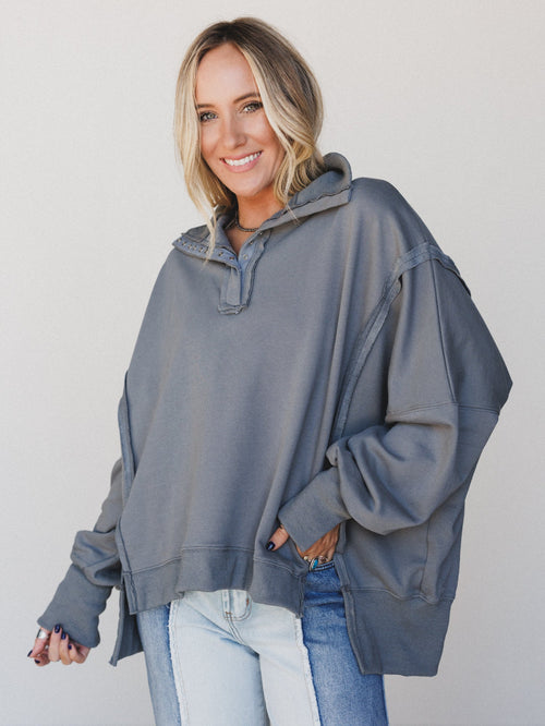 The Nest Stay Soft Top - Dark Grey
