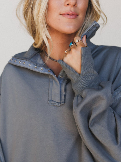 The Nest Stay Soft Top - Dark Grey