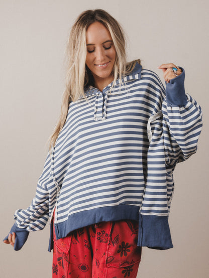 The Nest Wander Easy Top - Blue Denim