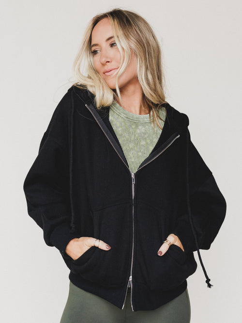 Driftwood Oversized Hoodie - Black