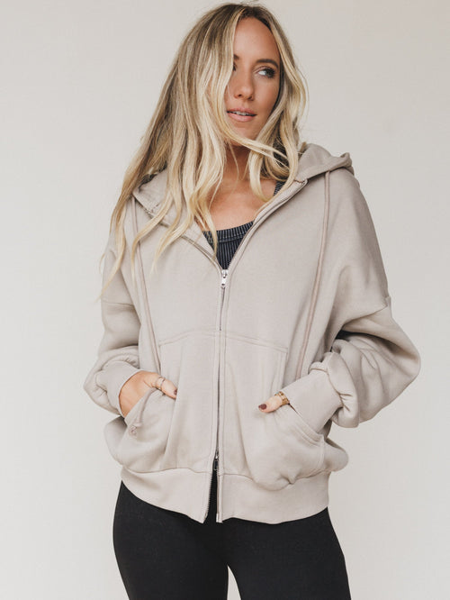 Driftwood Oversized Hoodie - Ash Mocha