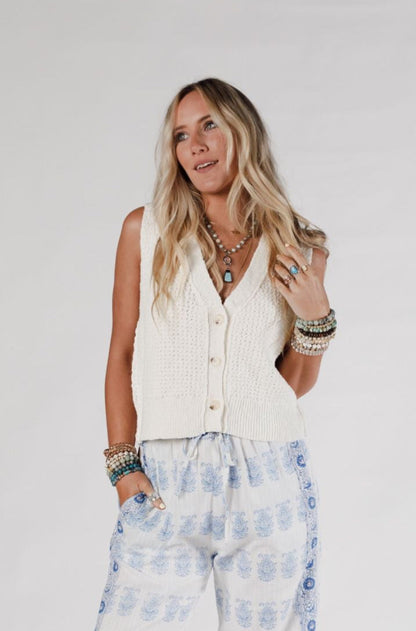 Aire Sweater Vest - Cream