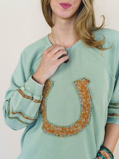 Lucky Flower Top - Sage