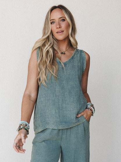 On A Trip Tank Top - Ash Jade
