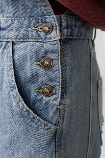 The Nest Cali Dream Denim Overalls - Light Wash