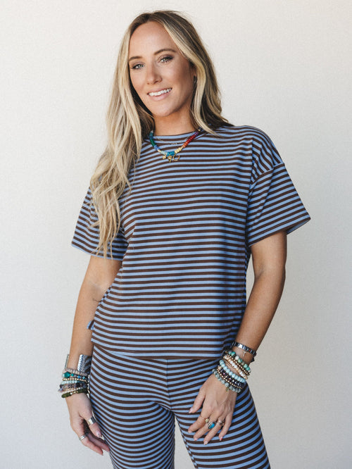 Like a Dream Top - Dusty Blue