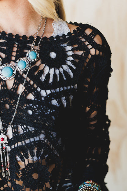 Crush Worthy Crochet Top - Black