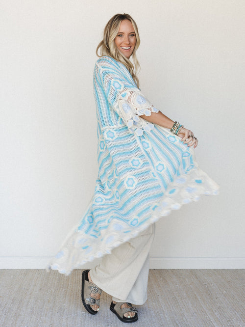 Spring Groove Duster - Sky Multi