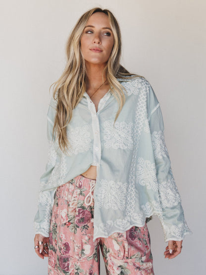 Spring Tune Blouse  - Mint