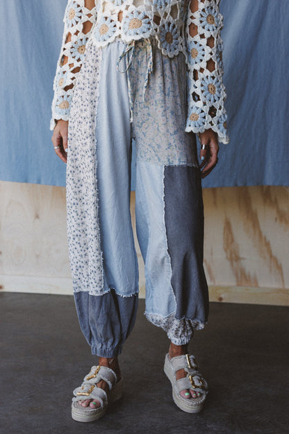 Earthbound Patchwork Pants - Denim