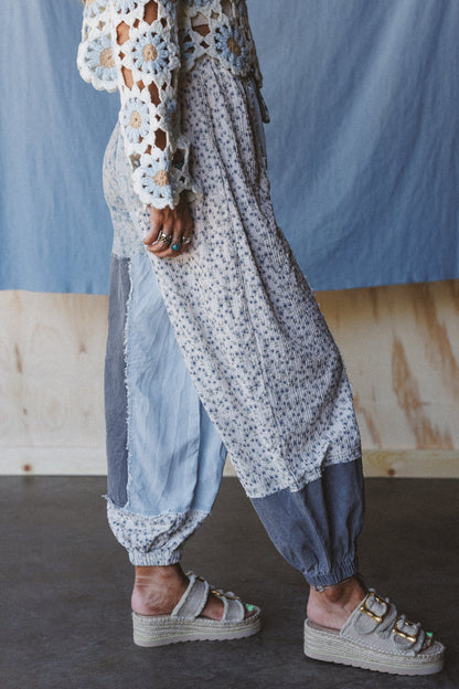 Earthbound Patchwork Pants - Denim