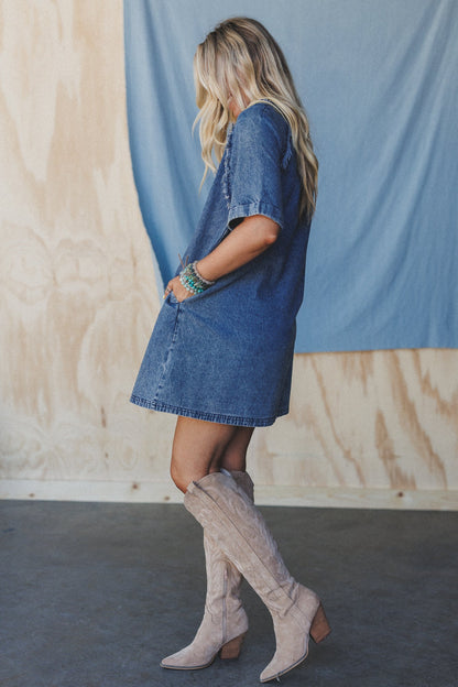 The Nest Jayda Pocket Dress - Blue