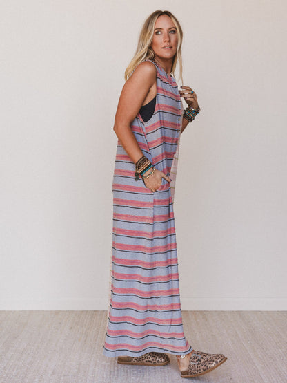 The Nest Cruise Lines Jumpsuit - Pink Gray