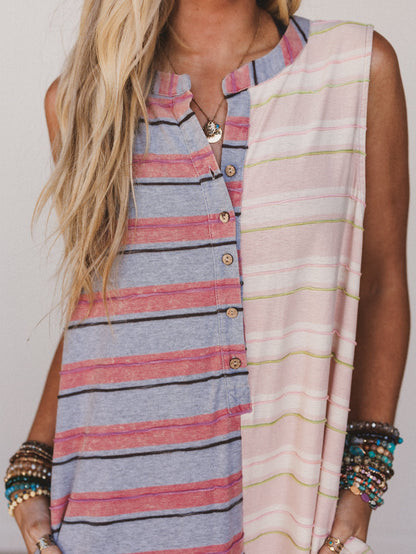 The Nest Cruise Lines Jumpsuit - Pink Gray