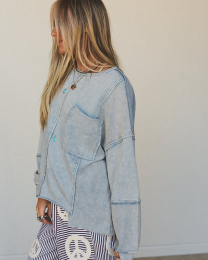 Wave Catcher Pullover - Blue