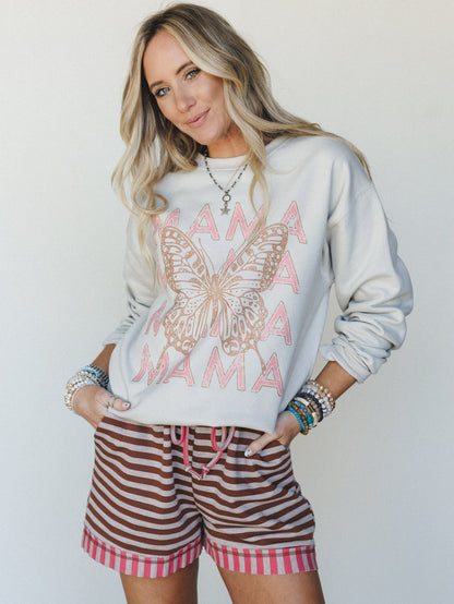 The Nest Butterfly Mama Sweatshirt - Sand