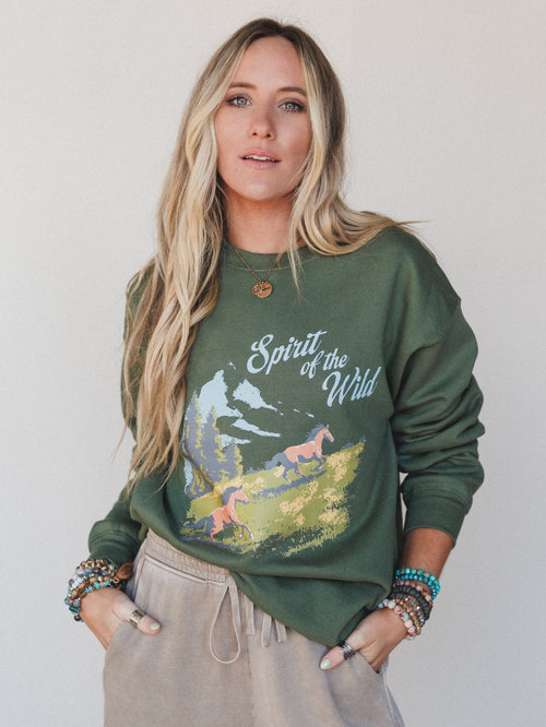 The Nest Spirit Of The Wild Sweatshirt - Military Green