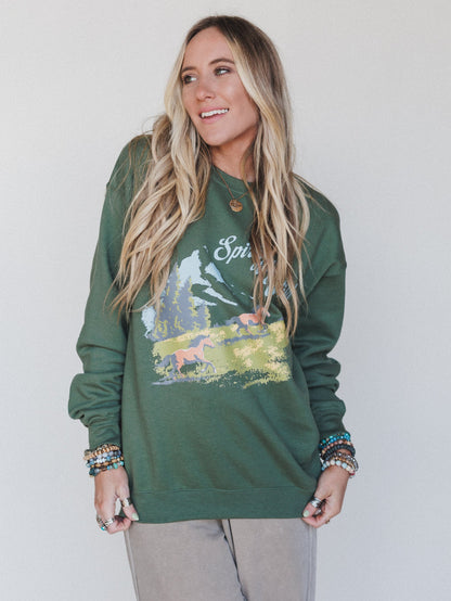The Nest Spirit Of The Wild Sweatshirt - Military Green