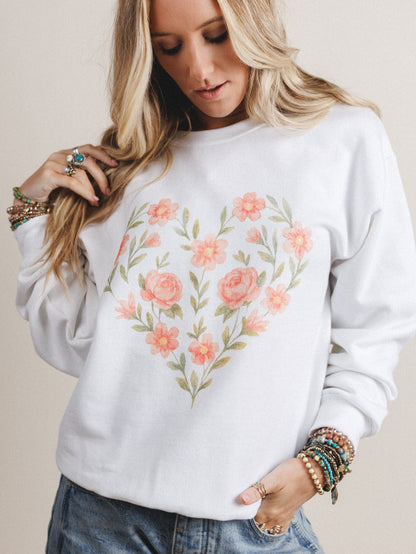 The Nest Lover Gal Sweatshirt - White