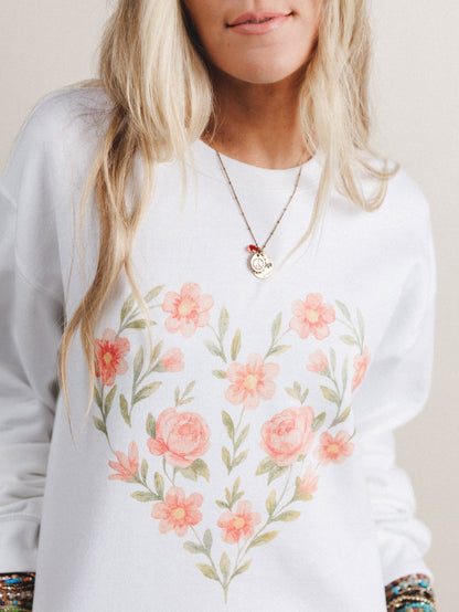 The Nest Lover Gal Sweatshirt - White
