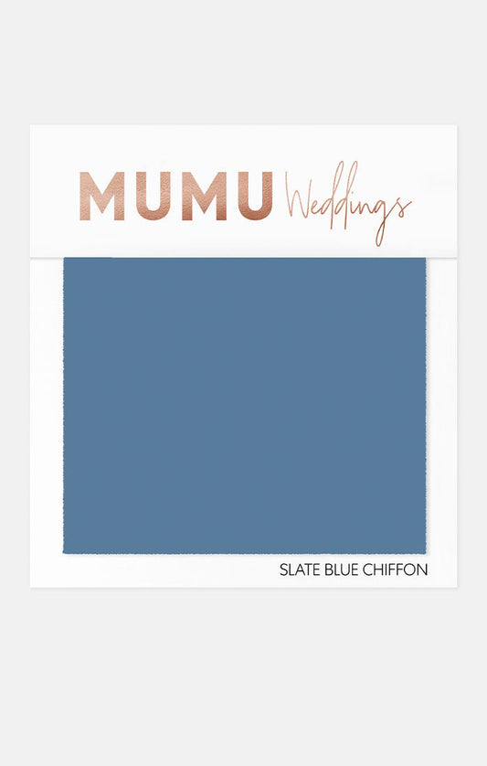 Bridesmaid Fabric Swatch ~ Slate Blue Chiffon