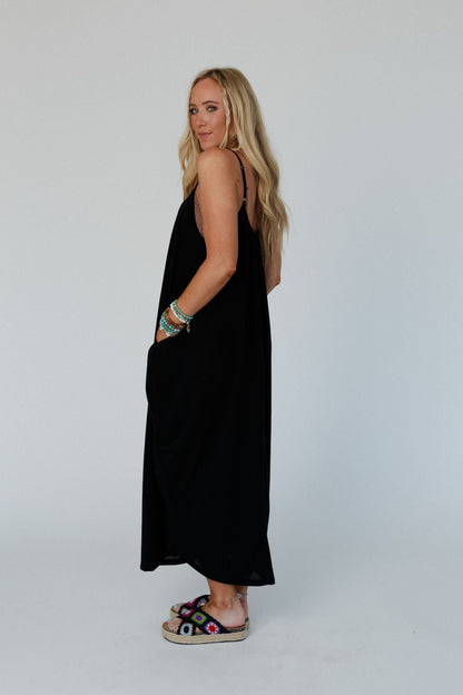 The Nest Simple Serene Maxi Dress - Black