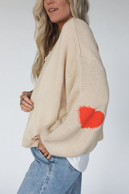 Hearts Desire Knit Cardigan - Orange