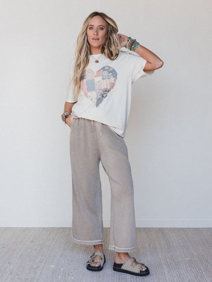 The Nest Patches Of Love Graphic Tee - Ivory