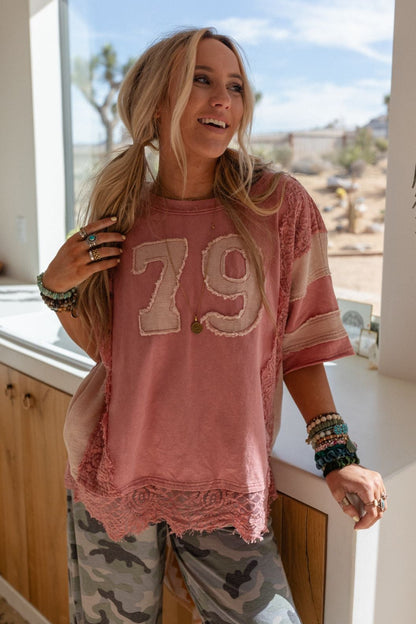 Slumber Party Patchwork Top - Pink