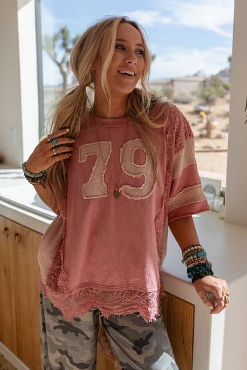 Slumber Party Patchwork Top - Pink