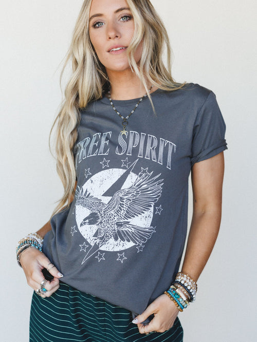 The Nest Freedom Spark Graphic Tee - Charcoal