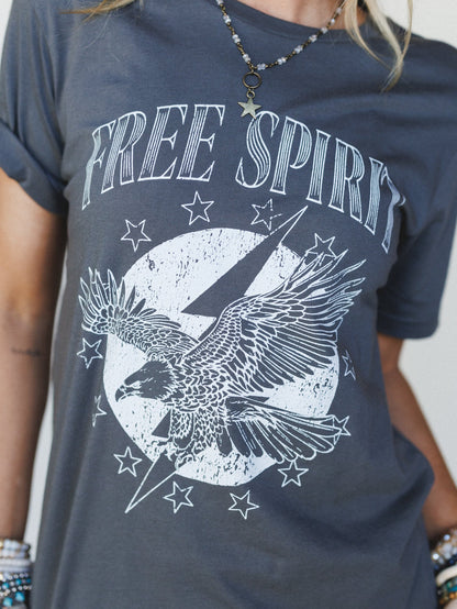 The Nest Freedom Spark Graphic Tee - Charcoal